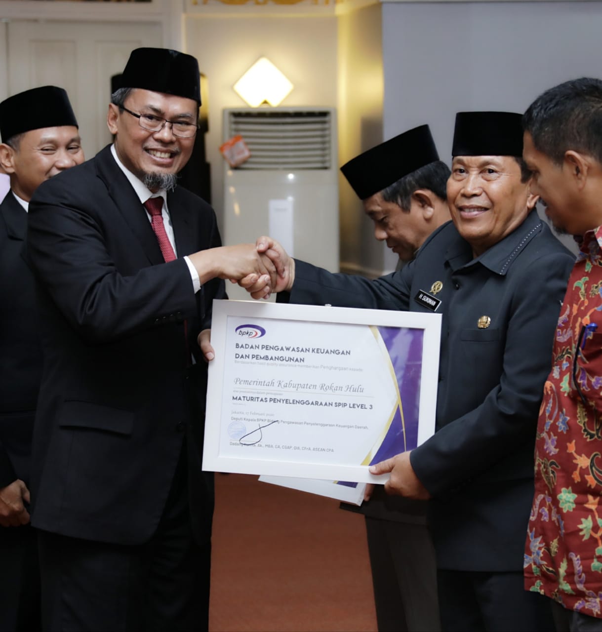 Pemkab Rohul Raih Penghargaan SPIP Maturitas Dari Pemerintah Pusat