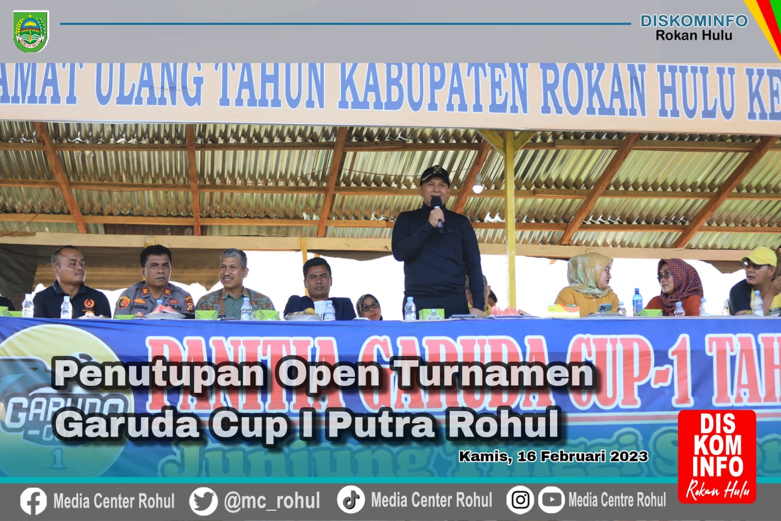 Tutup Secara Resmi Turnamen Garuda Cup 1 Putra Rohul Tahun 2022, Wabup : Garuda Cup 2 Nanti Harus Lebih Besar Lagi